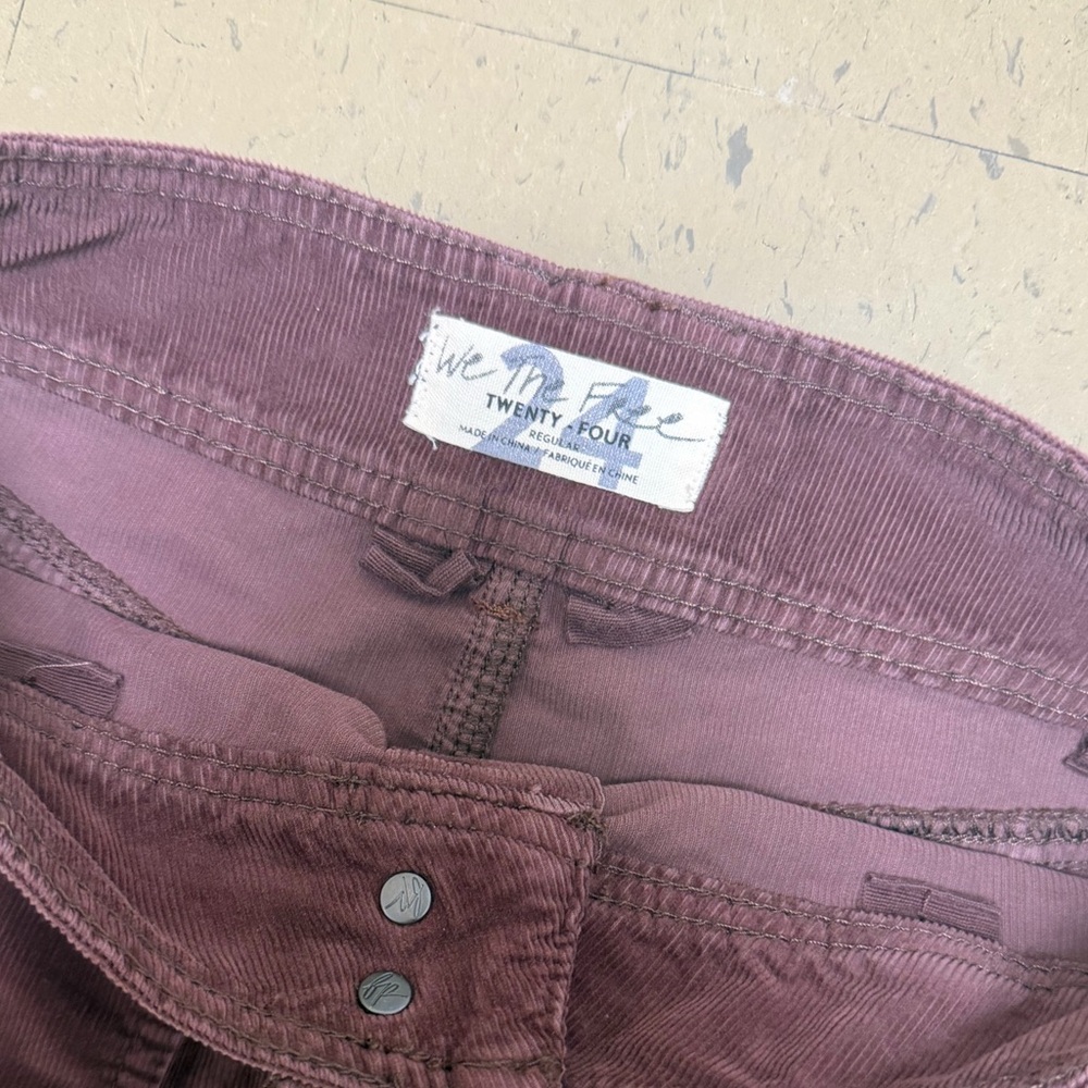 We The Free Brown Button-Front Corduroy Mini Skirt Free People